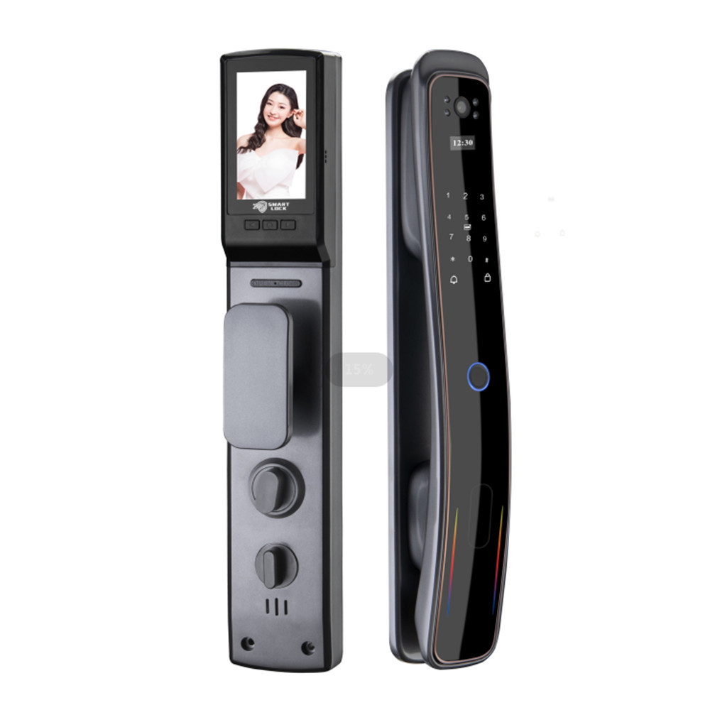 D7 Smartlock Oem Electronic Biometric Fingerprint Gate Smart Digital Exterior Security Front Door Lock With Camera