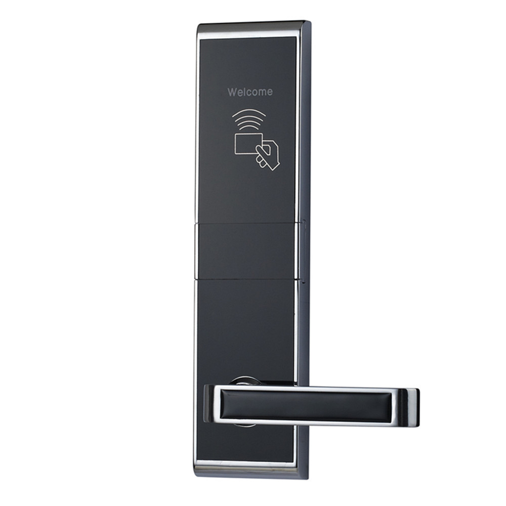 smart rfid hotel lock system, rf card electronic door handle lock, smart hotel door lock system price