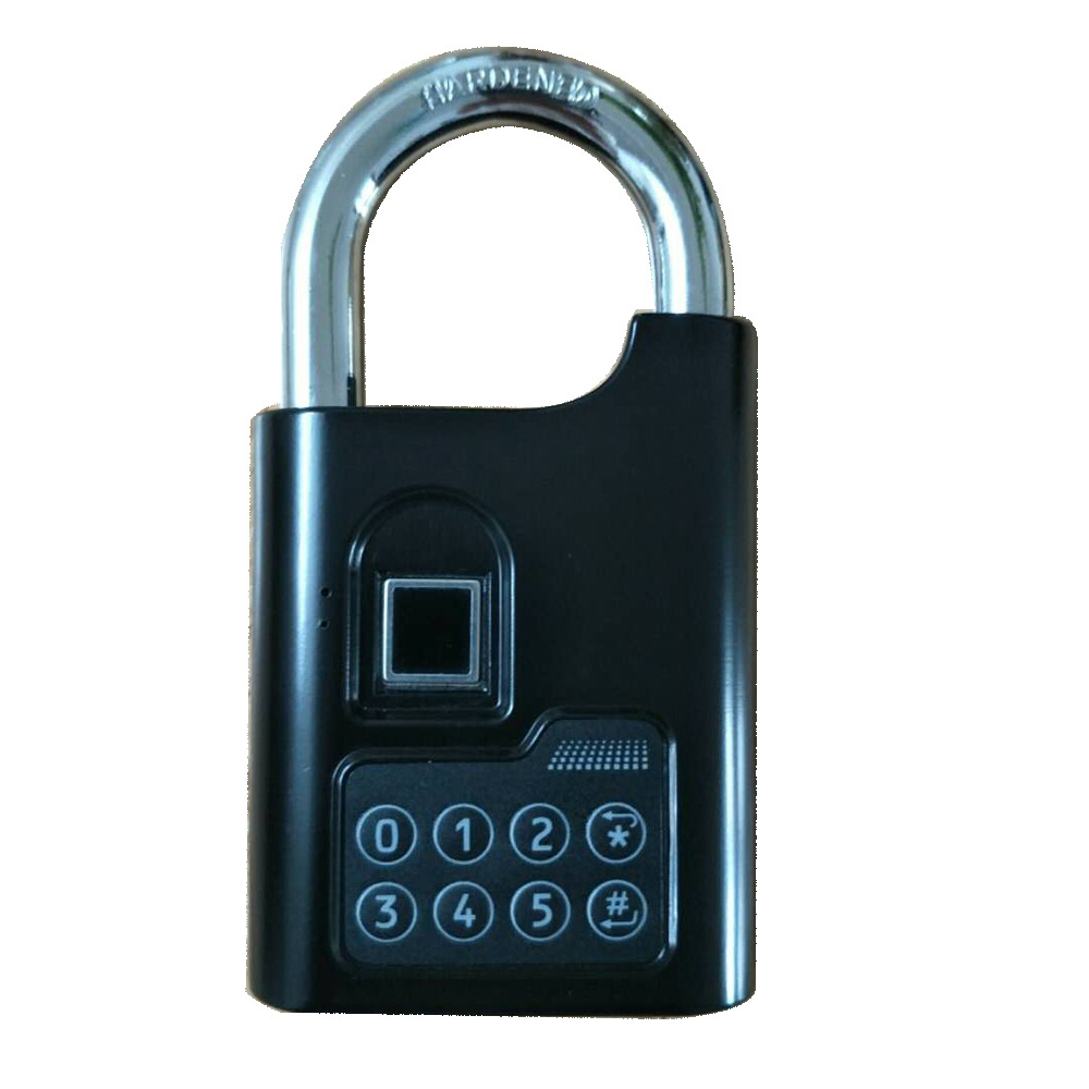 New Design Heavy Duty Waterproof Zinc Alloy Ecurity Levels Biometric Door Fingerprint Padlock With Master Key in LocksPadlock1.0