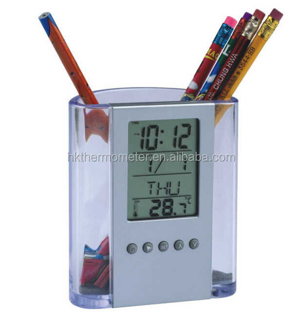 Cheap Price for Promotion Digital Clock Pen Holder