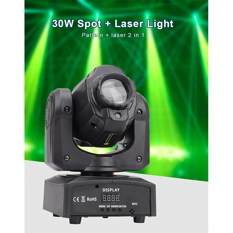 KTV laser light DJ lighting disco 30w led spot laser moving head light