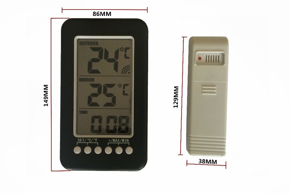 Radio Clock of Weather Station Thermometer Wireless Thermometer Home Indoor Outdoor