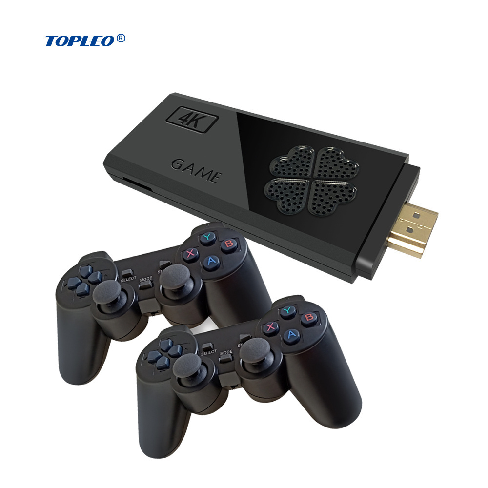 Topleo Home Mini Game Stick Box portable classic retro 64gb 4k video game stick lite m8 game console