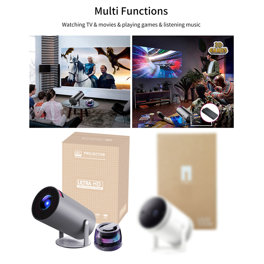 Topleo Proyector Android 11.0 Business Office Home Smart Portable 1080P Lcd Mini wifi android 4k projetor hy300