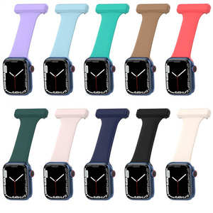 Nurse Doctor Watch Band with Pin-On Brooch,Nurse Watch Fob Compatible with Apple Watch Band 42mm 44mm 45mm 41mm 40mm 38mm