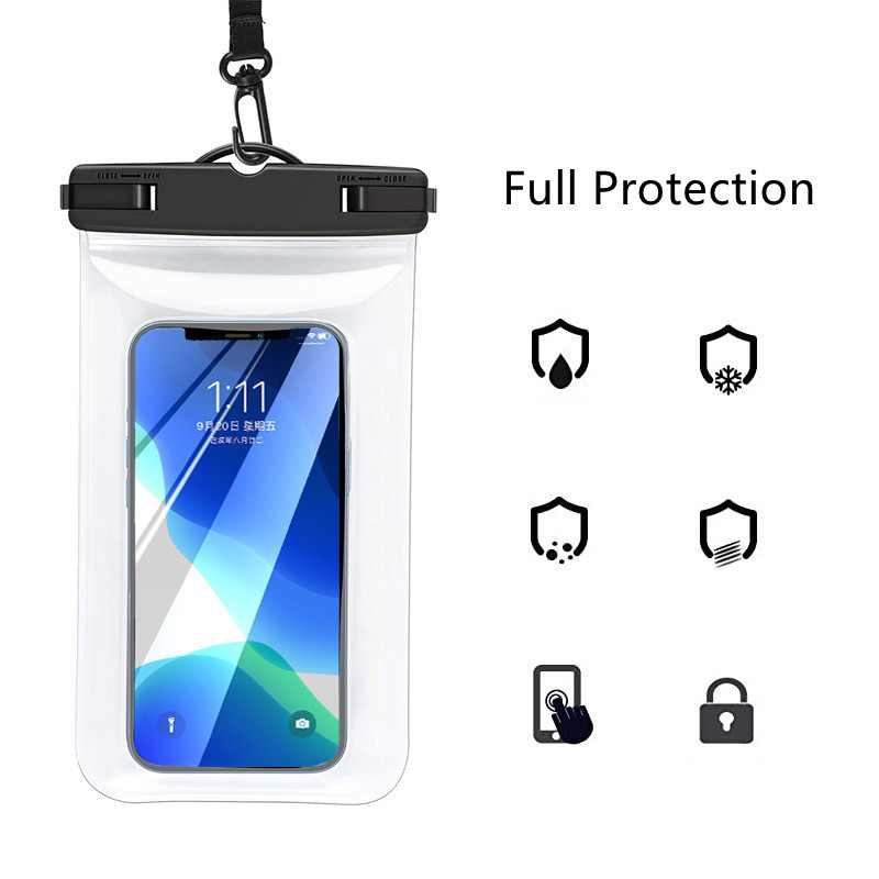 Waterproof Phone Pouch Drift Diving Swimming Bag Underwater Dry Bag Case Cover For Phone Water Sports Beach Pool Skiing 7 inch