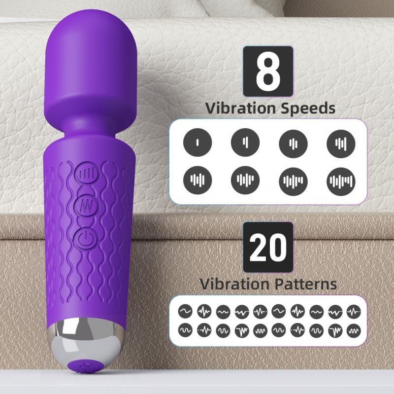 20 Modes 8 speeds Waterproof Mini Wand Massager Sex Toys For Woman And Men Massage Vibrator Personal Health Body Massager