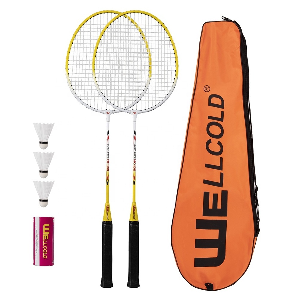 Wellcold adult use badminton racket with shuttlecock