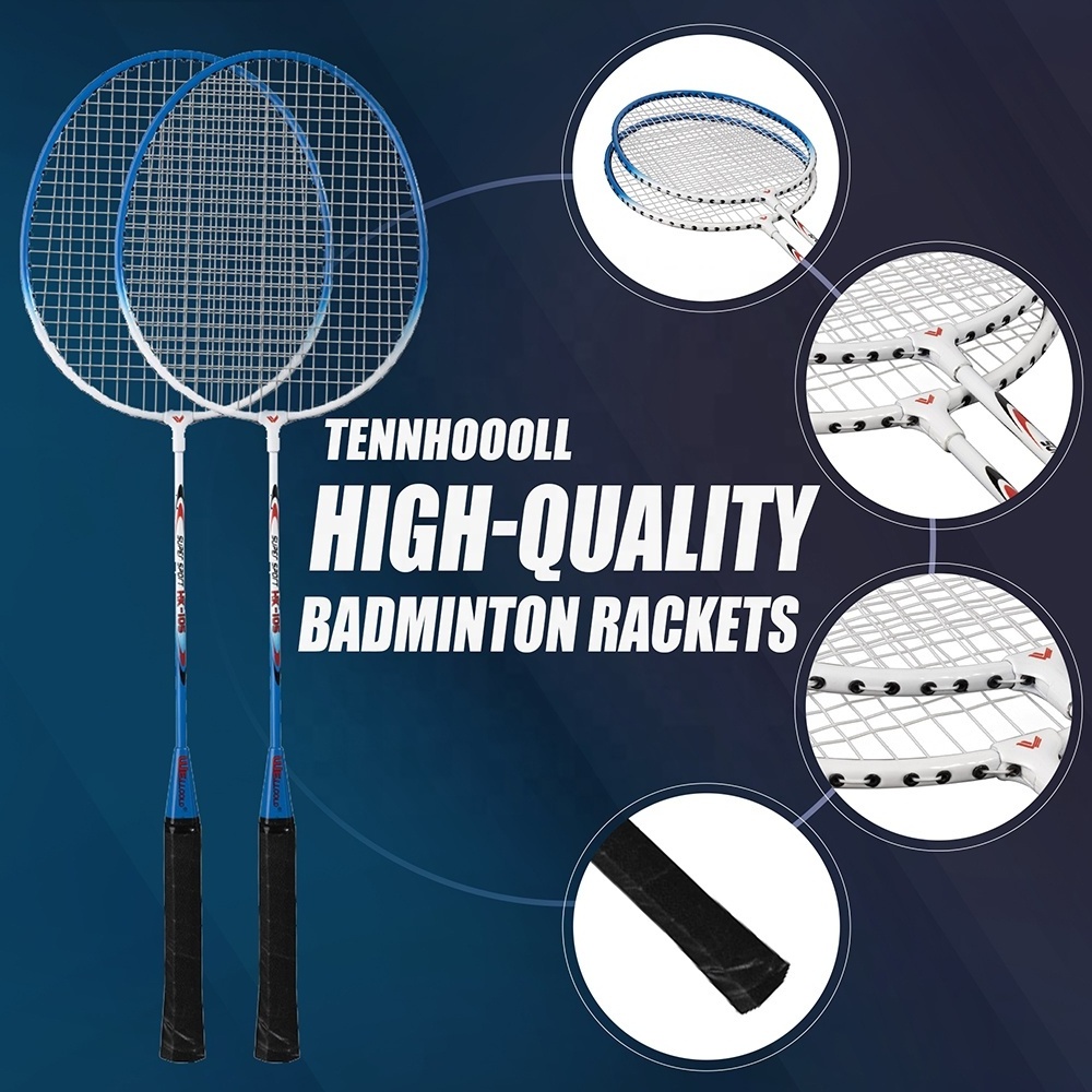 Wellcold adult use badminton racket with shuttlecock