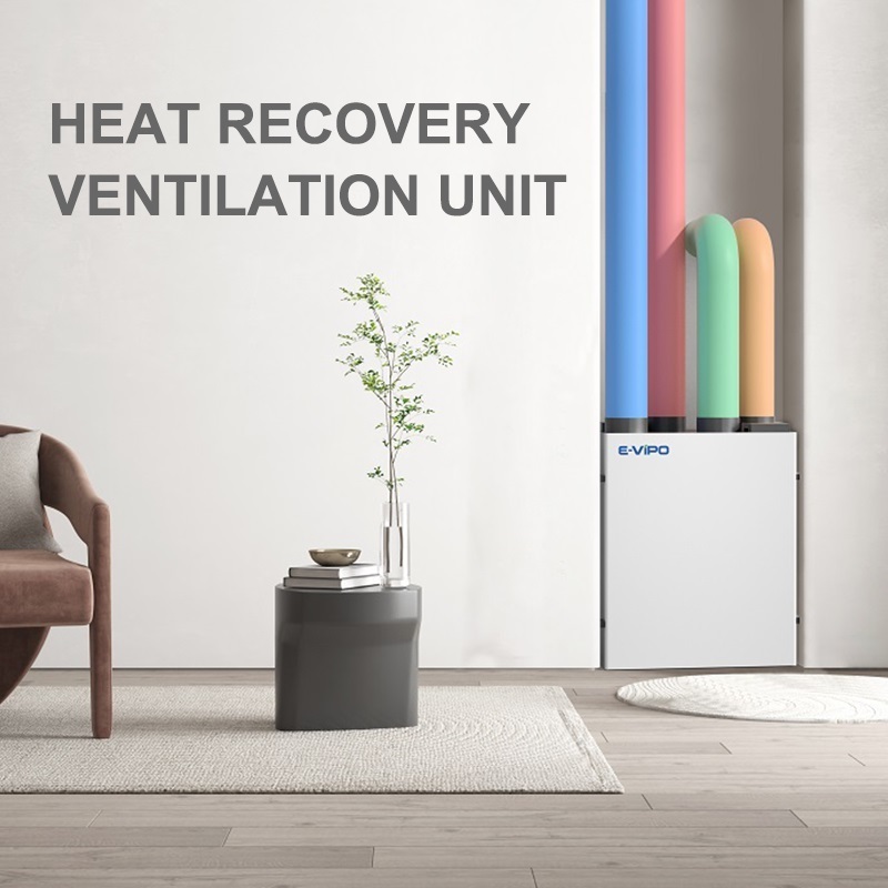 High Efficiency Heat Energy Recovery Ventilation Residential HVAC System Bypass Freecooling Auto ERV HRV Air Recuperator