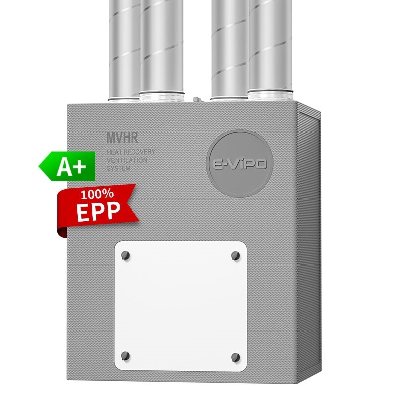 E-VIPO Vertical MVHR Heat Recovery Ventilator Residential Commercial Hvac Ventilation System Wall Air Recuperator Heat Recovery