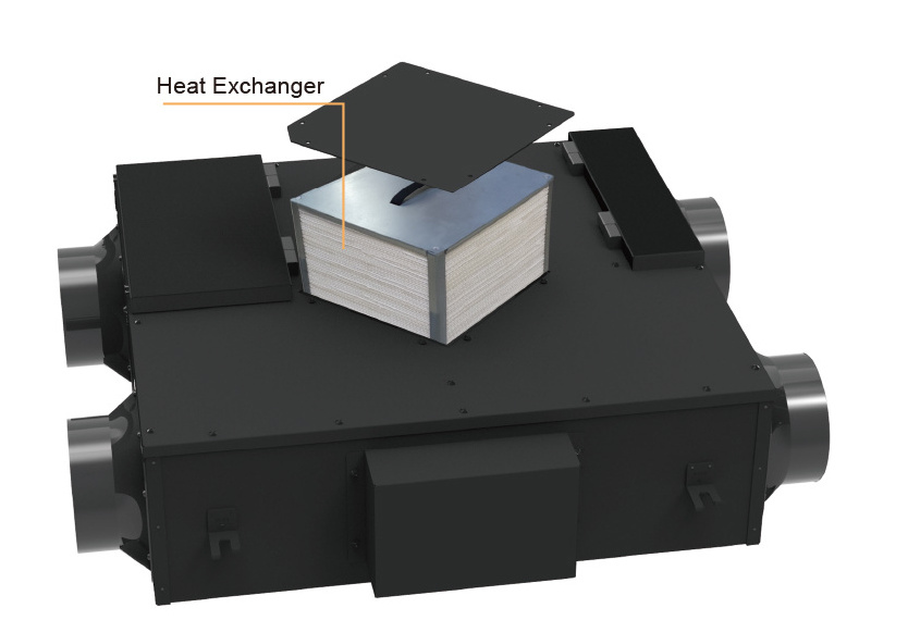 Home Mechanical Ventilation Heat Recovery MVHR Overhead Hung Hrv Erv System For House