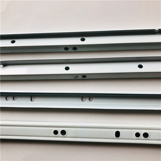 SGS tested 250mm-600mm white colour powder coating south American type drawer slide, Euro type drawer slider