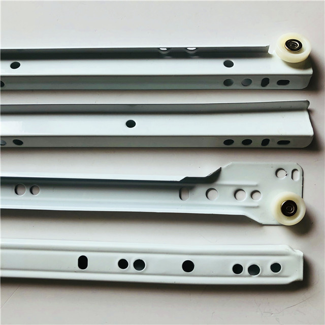 SGS tested 250mm-600mm white colour powder coating south American type drawer slide, Euro type drawer slider