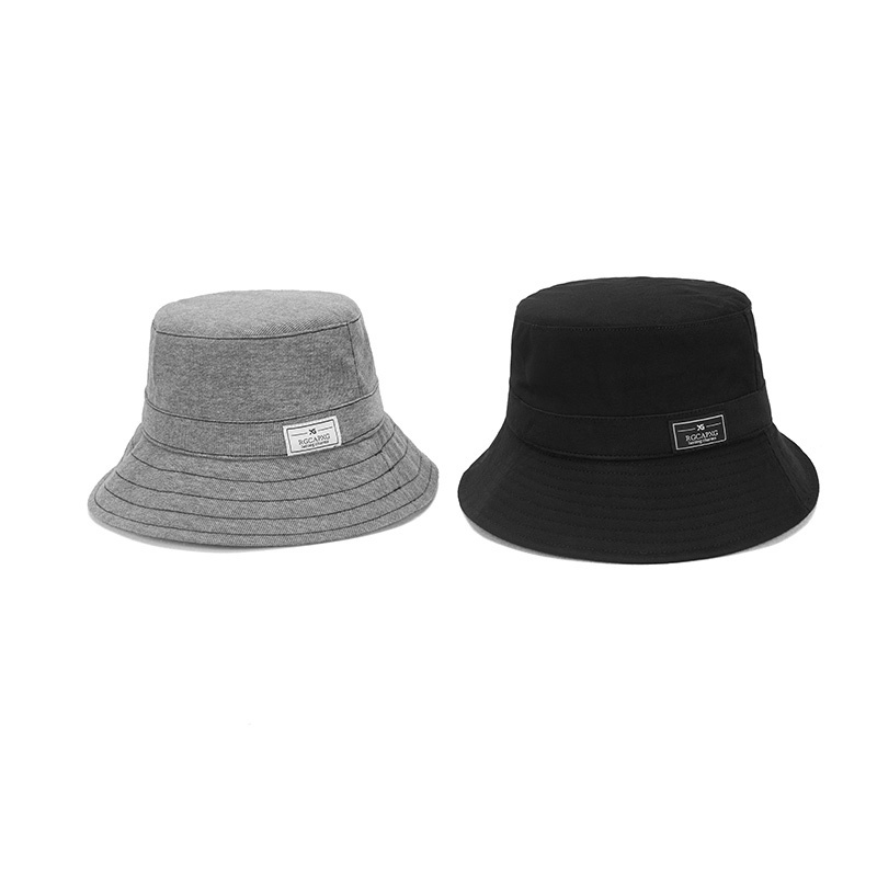 New Fashion Cotton Bucket Hat Outdoor Sun Protection Fisherman Hat Black Hat for Women Men