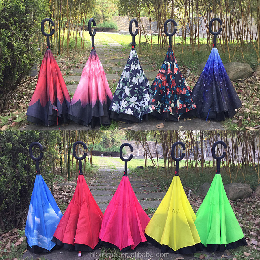 JCX/2022 China full body Outdoor Handfree transparent snowing christmas tree umbrella for sale