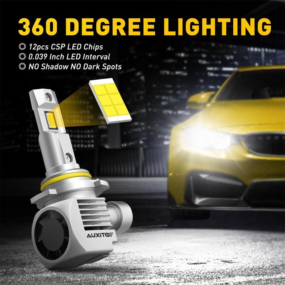 AUXITO Car led light CSP chips 20000lm auto lighting system 6000K 9006 led headlight bulb