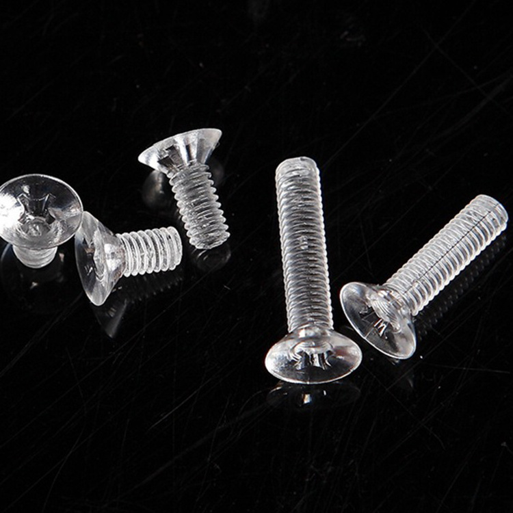 m3 m4 m5 m6 Cross Recessed Countersunk Head Polycarbonate PC Acrylic Screw transparent plastic screw