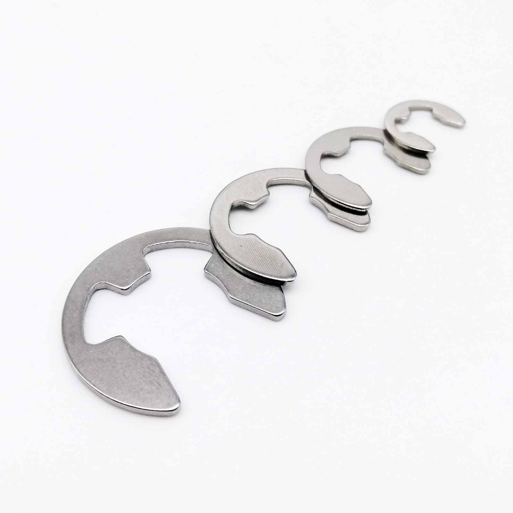 M3 M4 M5 M6 304 Stainless Steel E Clip Circlip Retaining Ring Washer Metric Retaining Rings Washer For Shaft Fastener