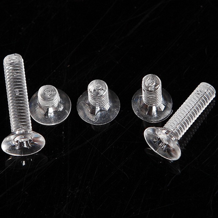 m3 m4 m5 m6 Cross Recessed Countersunk Head Polycarbonate PC Acrylic Screw transparent plastic screw