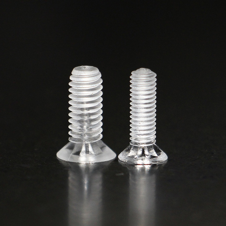 m3 m4 m5 m6 Cross Recessed Countersunk Head Polycarbonate PC Acrylic Screw transparent plastic screw