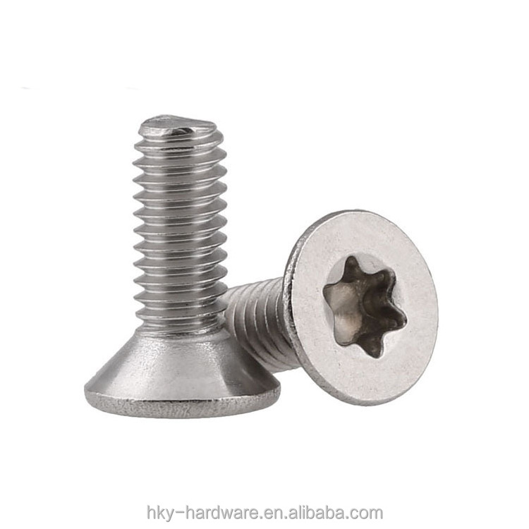 304 stainless steel flat head torx machine screw m2 m3 m4 m5