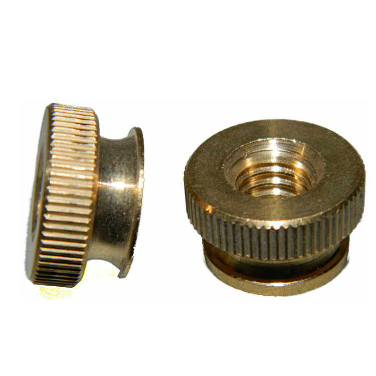 #2-56 #4-40 #6-32 8-32 10-24 1/4-20 5/16-18 Inch Brass Knurled Thumb Nut