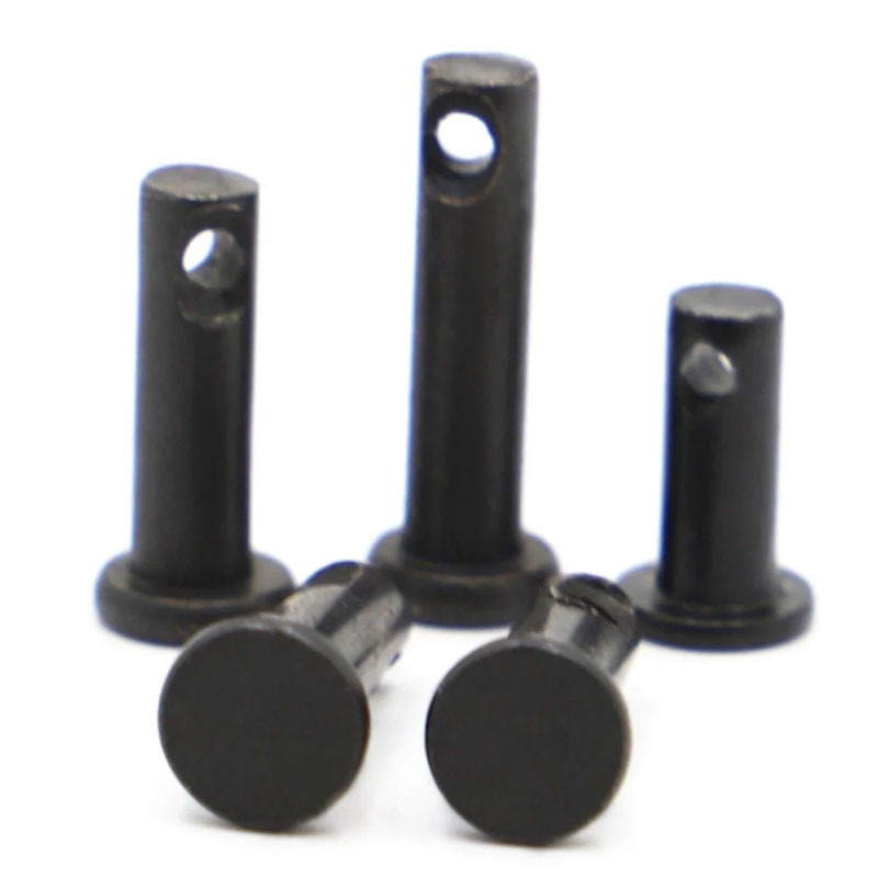 M3-M8 10mm~60mm Dowel Pin Rod with Hole Steel Flat Head cylinder Black Pins GB882 Grooved Clevis Pin