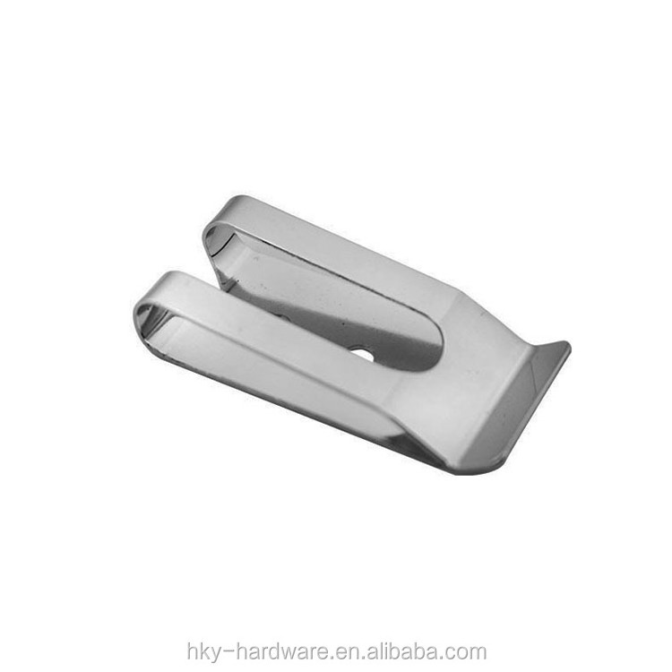 Stainless steel metal belt holster clip