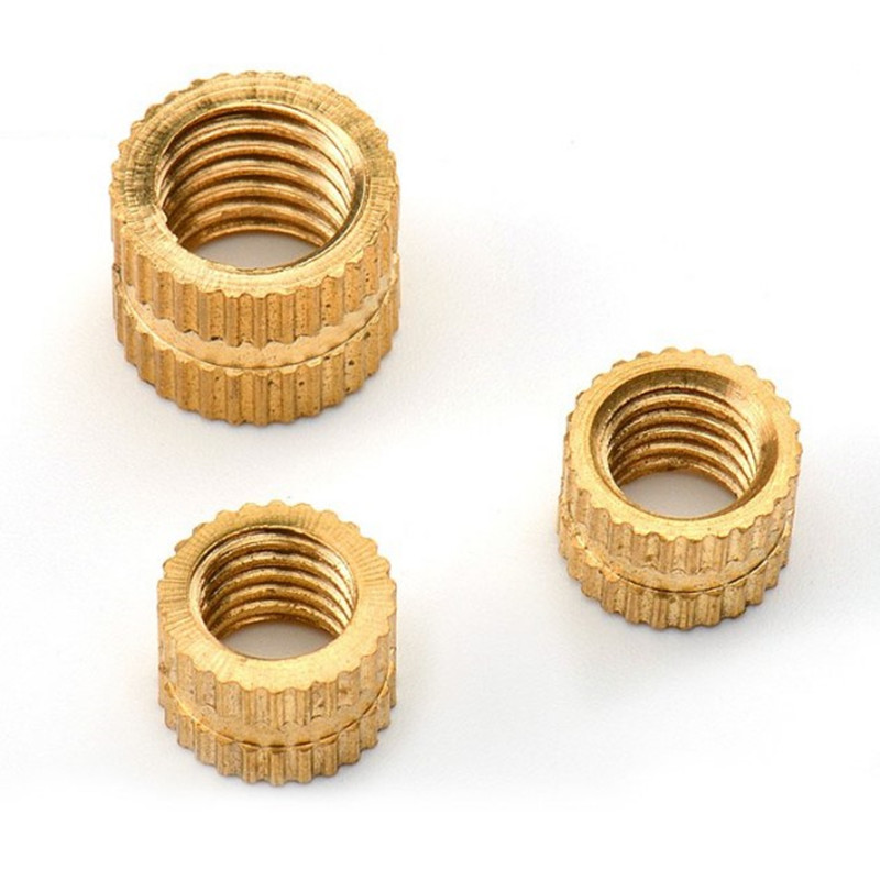 Knurling Threaded Insert Brass Insert Nut M2 M3 M4 Thread Bolt Nut For Wood Automobile & Plastic Injection