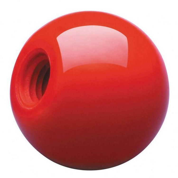 Factory price 5/16-18 Thread Brass Insert plastic red ball knob