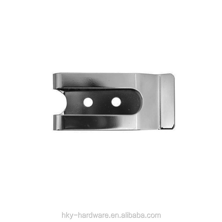 Stainless steel metal belt holster clip