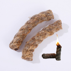 Jumbo Wax Infused Jute Matchstick Quick Fire Starting Rope Tinder Wick Paraffin Hemp Rope Fire Starter