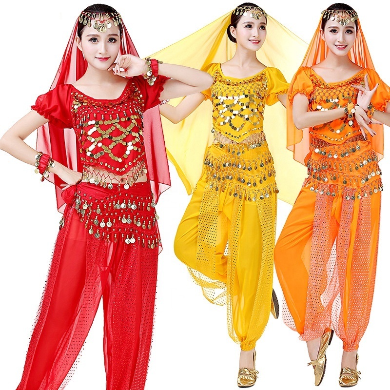 Women's Sexy classical Long Harem Pants Halloween Bollywood dance performances Costumes