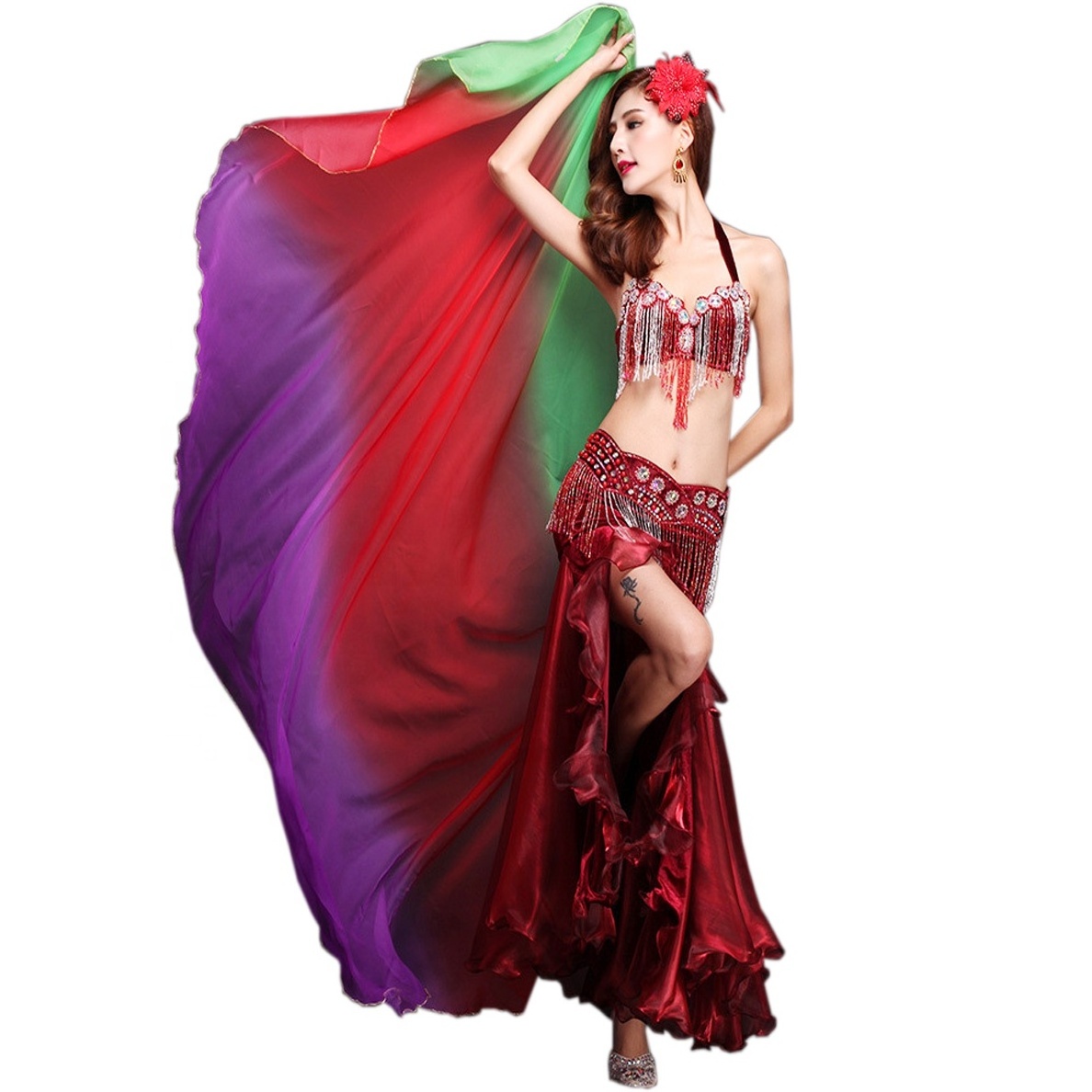 high quality decorative dance dress for  women belly dance Performance Dress wear