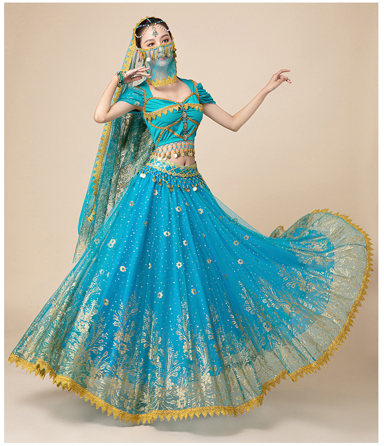 Women's Sexy luxurious Halloween Bollywood dance performances Costumes