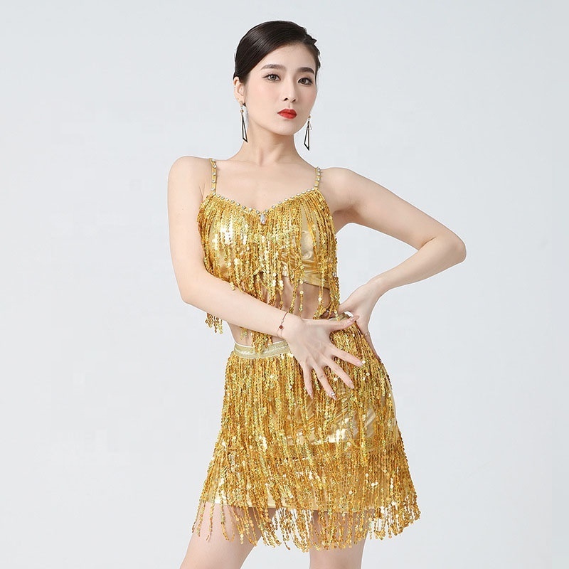 New Sexy Women's Sequin Fringe Mini PU Dress Clubwear Night club wear