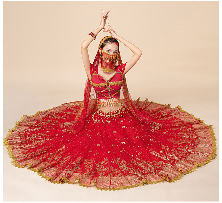 Women's Sexy luxurious Halloween Bollywood dance performances Costumes