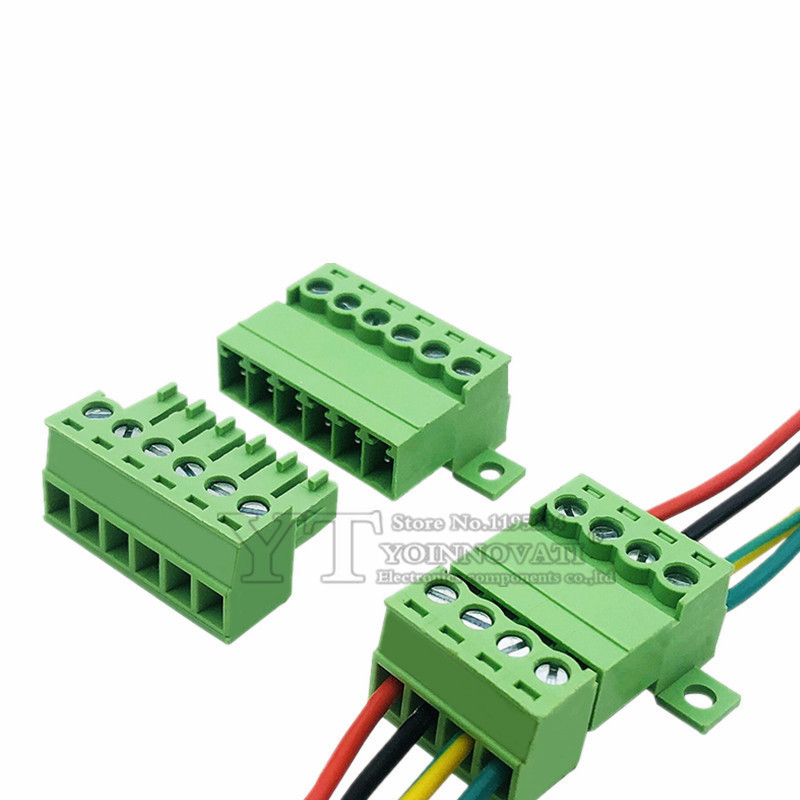 15EDGRKC 3.5/3.81mm PCB Pluggable Terminal Block Connectors 2P3P4P5P6P7P8P9P10P 15EDGK Terminal block With Fixed Base Plate