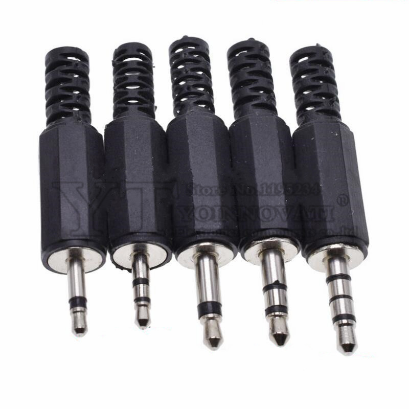 3.5mm Single/Double Channel Stereo Plug Welding Type Audio Male Plug 3.5 Socket 2/3/4 Section Adapter Connectors