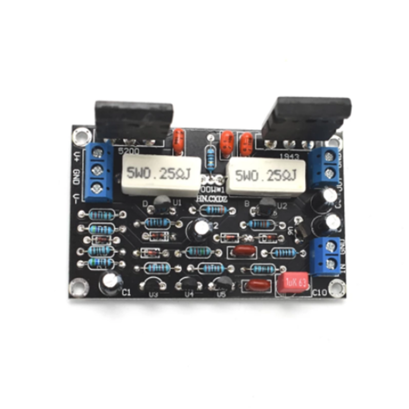 new tube power amplifiers 2SC5200+2SA1943 Mono Channel HIFI Audio Amplifier Board 100W DC 35V C1-001