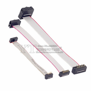 FC-FD DC4 IDC 2.54MM Pitch Male To Female Connector 6/8/10/12/14/16/20/24/26/30/34/40 PIN Flat Ribbon DOWNLOAD Data Cable