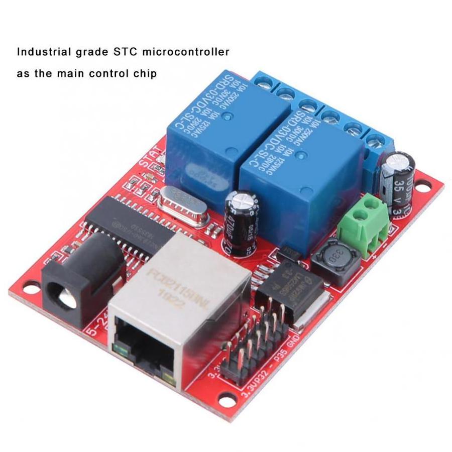 Controller Module LAN Ethernet High Quality 2 Way Relay Board Delay Switch DC5V-24V off delay timer relay