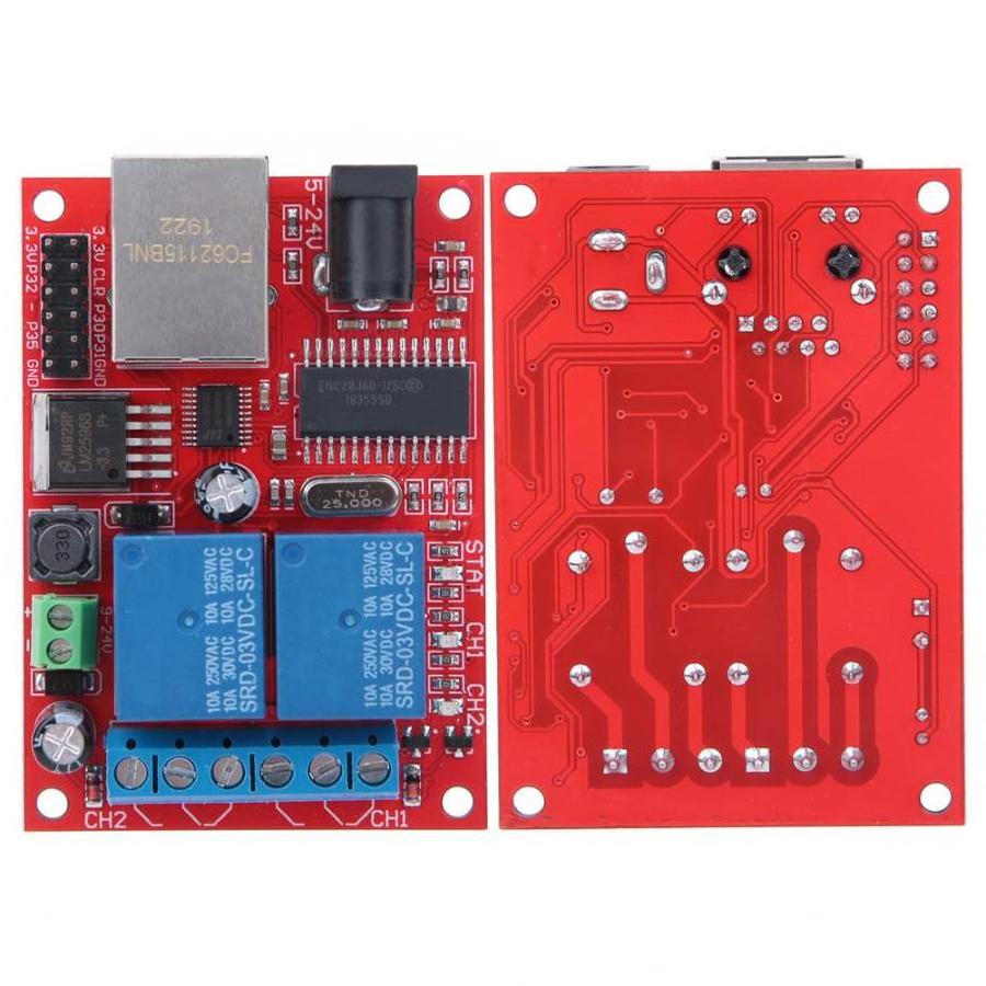 Controller Module LAN Ethernet High Quality 2 Way Relay Board Delay Switch DC5V-24V off delay timer relay