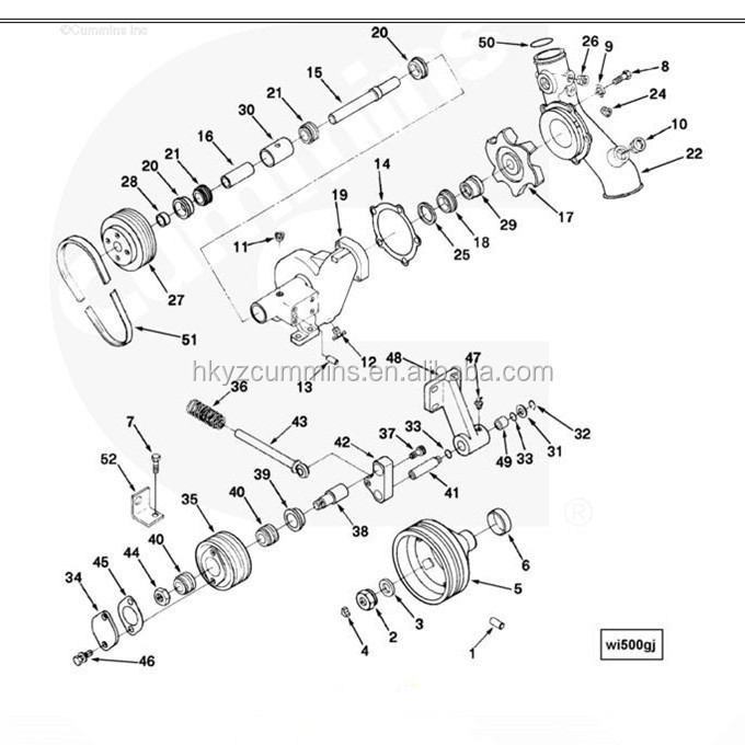 V28 VTA28 water pump 3011723 diesel engine parts for marine vessel