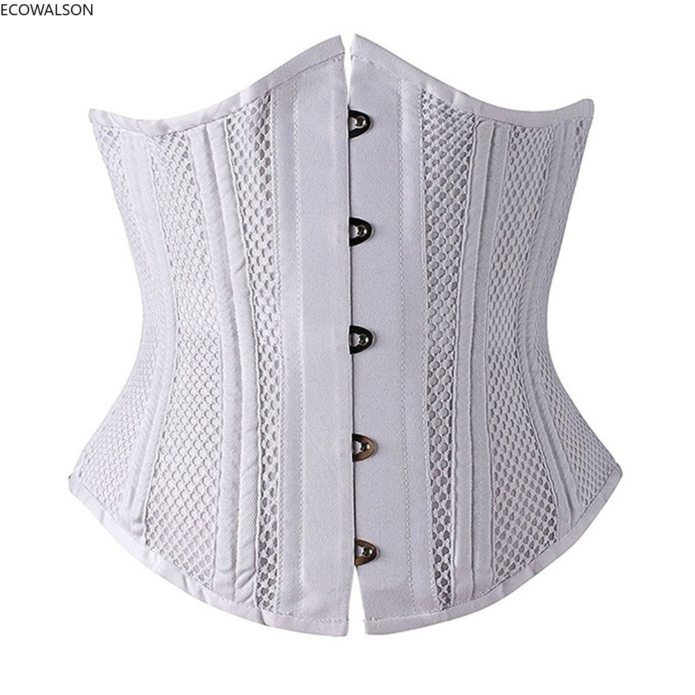 ColdkerSteel Bones Body Shapers Girdles Mercerized Fabric Waist Trainer Corset Cleavage Tops Body Shaper Slimming Body Waist