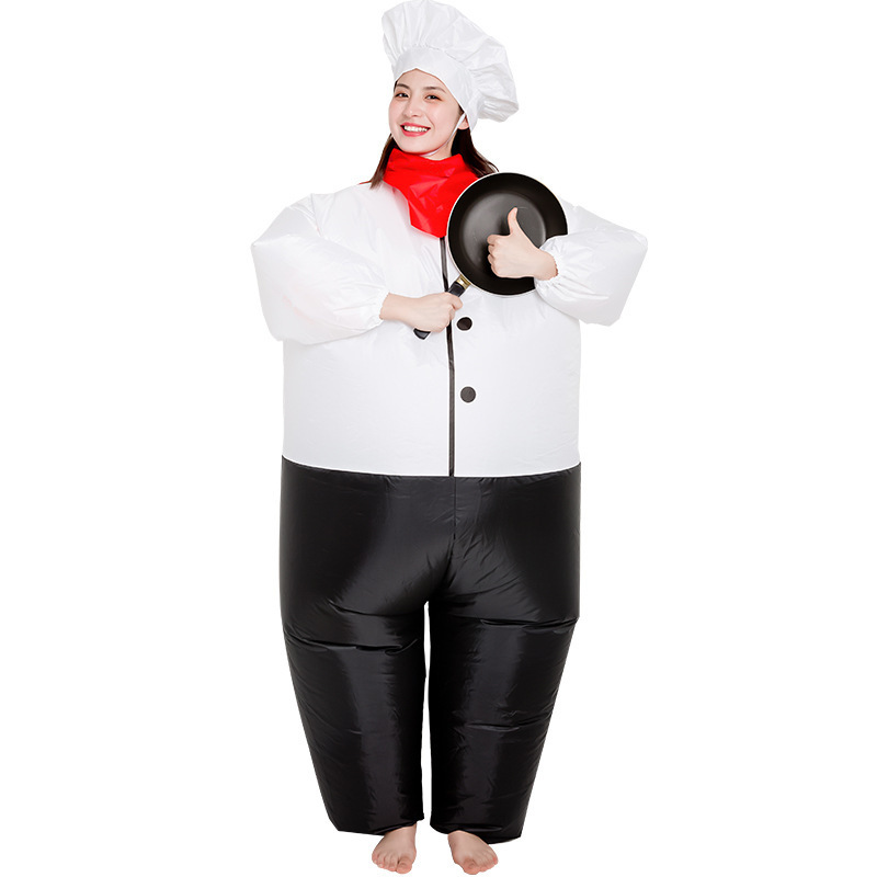 Fancy Funny Party Costume Inflatable Chef Mascot Costume for Adult