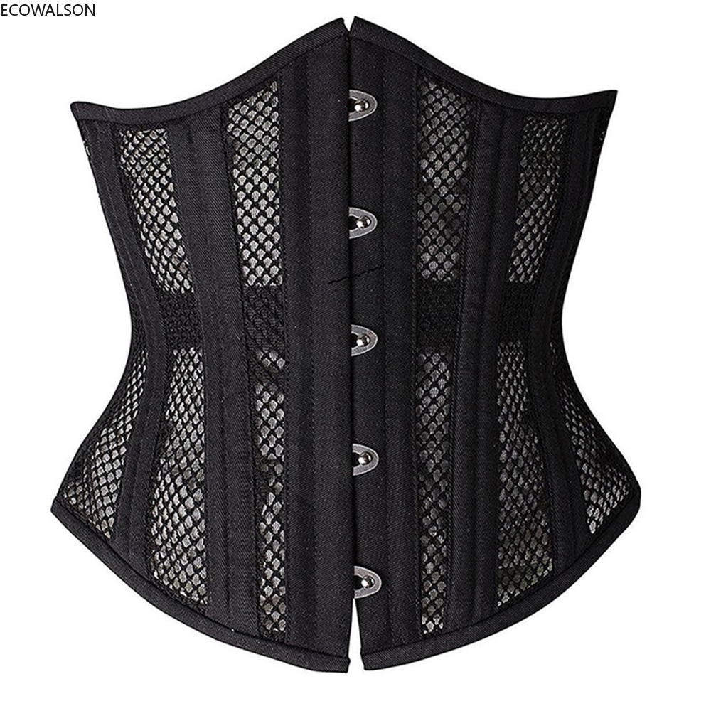 ColdkerSteel Bones Body Shapers Girdles Mercerized Fabric Waist Trainer Corset Cleavage Tops Body Shaper Slimming Body Waist