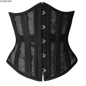 ColdkerSteel Bones Body Shapers Girdles Mercerized Fabric Waist Trainer Corset Cleavage Tops Body Shaper Slimming Body Waist