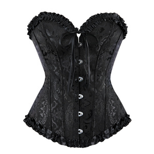 Sexy Women Bustier Lace Up Corset Top Corset Boned Waist Trainer Lingerie Overbust corset shaper shapewear xs s m l xl xxl xxxl